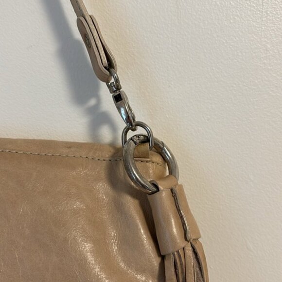 GIANNI CHIARINI 100% LEATHER SHOULDER LEATHER BAG MADE IN ITALY cream colour - Picture 7 of 12